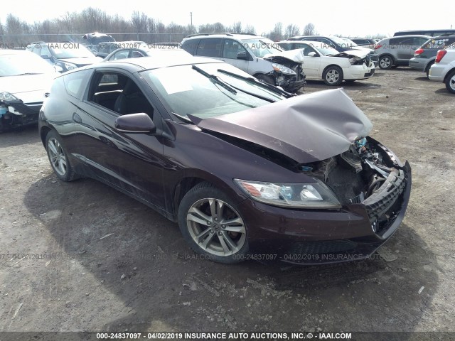 JHMZF1D43DS003816 - 2013 HONDA CR-Z PURPLE photo 1