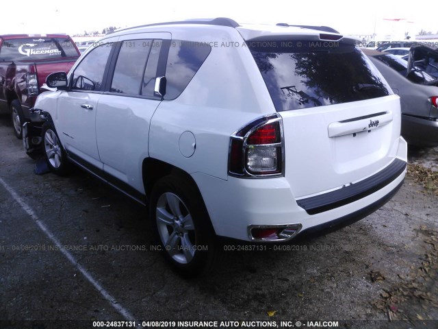 1C4NJCBB9ED905372 - 2014 JEEP COMPASS SPORT WHITE photo 3