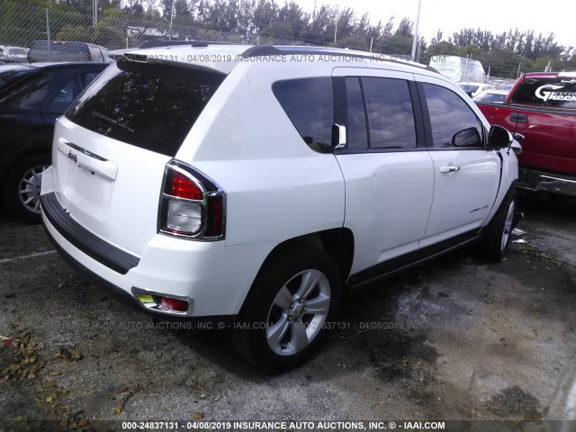 1C4NJCBB9ED905372 - 2014 JEEP COMPASS SPORT WHITE photo 4