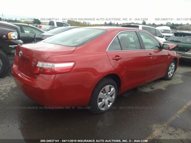 4T1BE46K69U340104 - 2009 TOYOTA CAMRY SE/LE/XLE RED photo 4