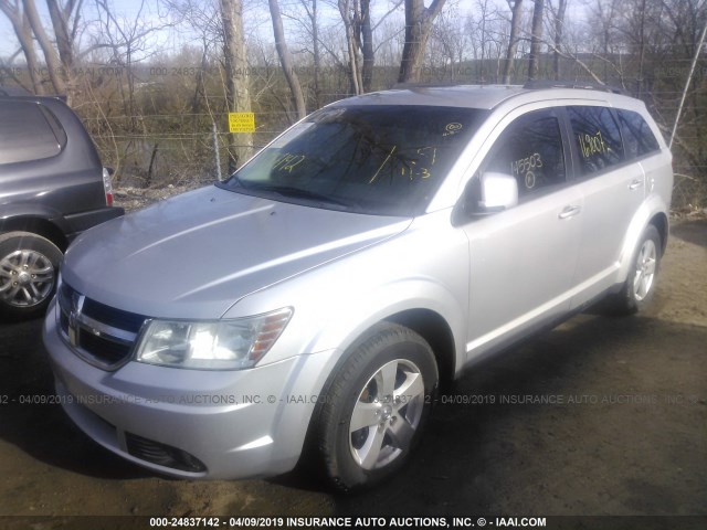 3D4PG5FV1AT145503 - 2010 DODGE JOURNEY SXT SILVER photo 2