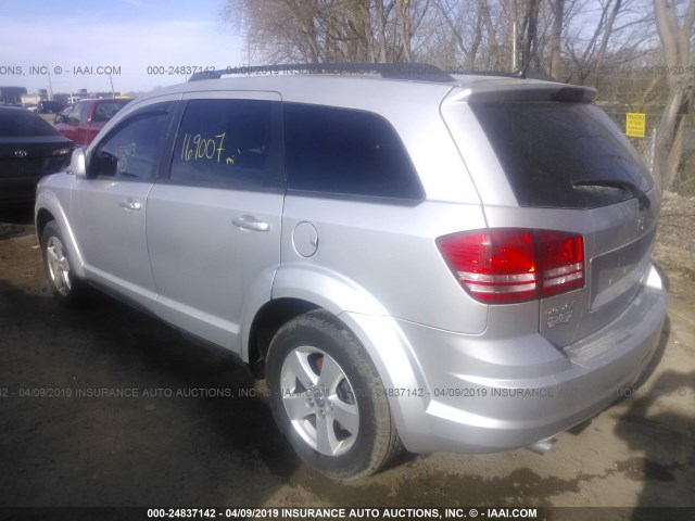 3D4PG5FV1AT145503 - 2010 DODGE JOURNEY SXT SILVER photo 3