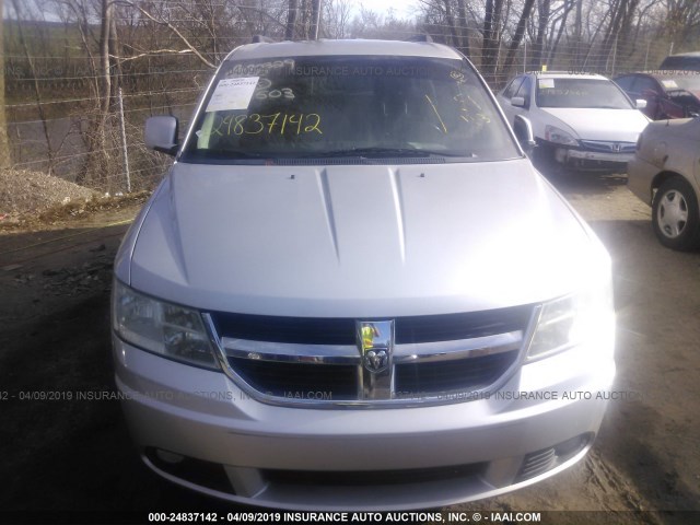 3D4PG5FV1AT145503 - 2010 DODGE JOURNEY SXT SILVER photo 6