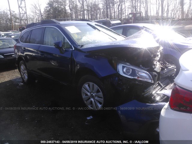 4S4BSADC1G3315570 - 2016 SUBARU OUTBACK 2.5I PREMIUM BLUE photo 1