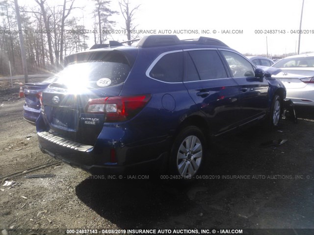 4S4BSADC1G3315570 - 2016 SUBARU OUTBACK 2.5I PREMIUM BLUE photo 4