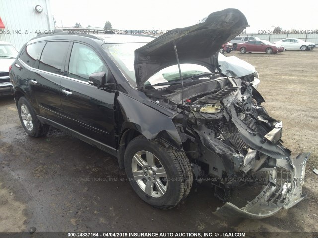 1GNKVJED2BJ401470 - 2011 CHEVROLET TRAVERSE LT BLACK photo 1