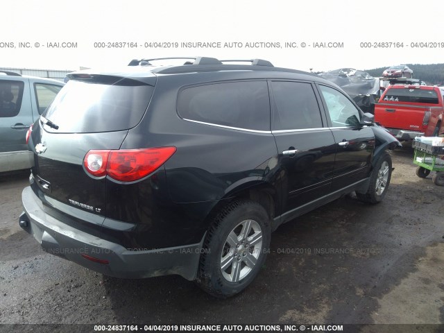 1GNKVJED2BJ401470 - 2011 CHEVROLET TRAVERSE LT BLACK photo 4