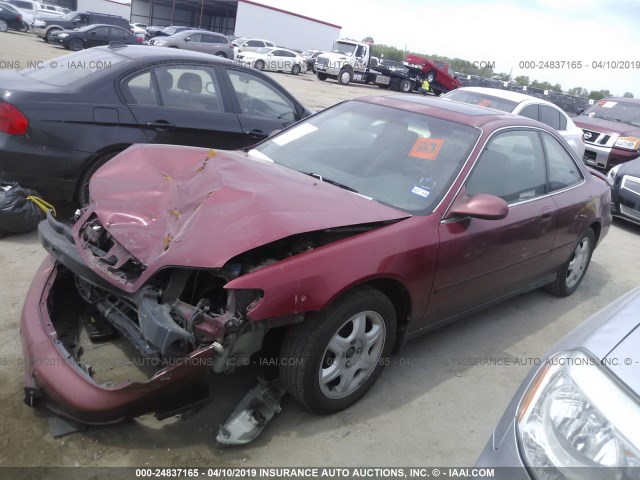 19UYA1252VL001897 - 1997 ACURA 2.2CL RED photo 2