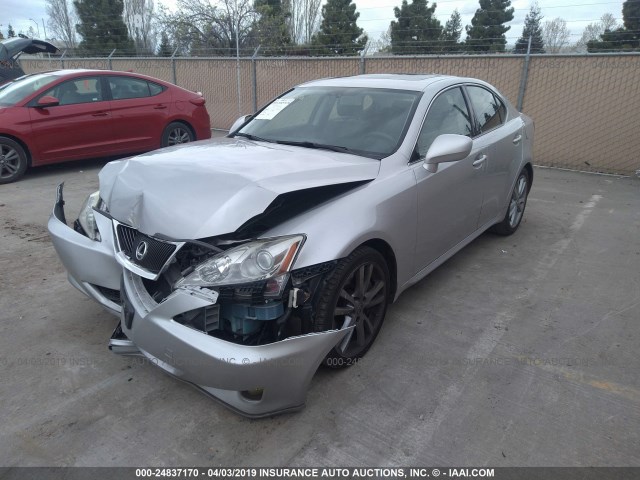 JTHBE262172011584 - 2007 LEXUS IS 350 SILVER photo 2