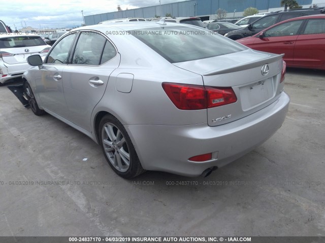 JTHBE262172011584 - 2007 LEXUS IS 350 SILVER photo 3