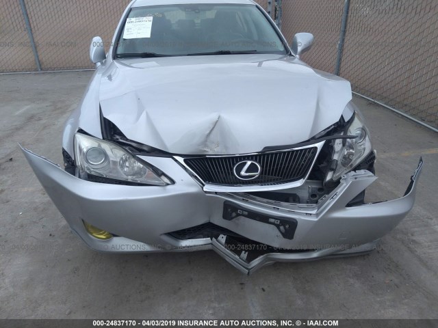 JTHBE262172011584 - 2007 LEXUS IS 350 SILVER photo 6