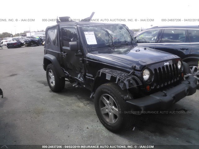 1C4AJWAG0DL622327 - 2013 JEEP WRANGLER SPORT BLACK photo 1