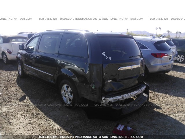 2D4RN5D10AR483492 - 2010 DODGE GRAND CARAVAN SXT BLACK photo 3