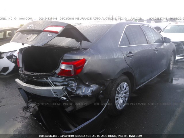 4T4BF1FK8CR194393 - 2012 TOYOTA CAMRY SE/LE/XLE GRAY photo 4
