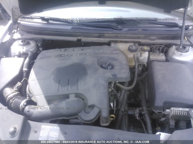 1G1ZC5E12BF131730 - 2011 CHEVROLET MALIBU 1LT SILVER photo 10