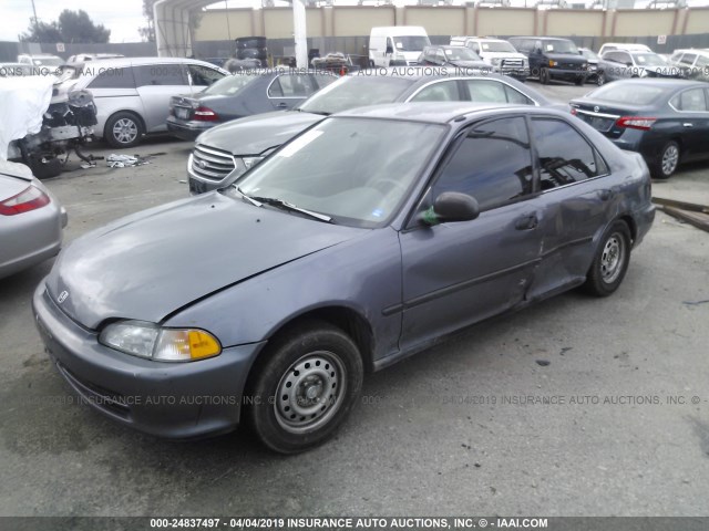 JHMEG8540RS018753 - 1994 HONDA CIVIC DX/LX GRAY photo 2