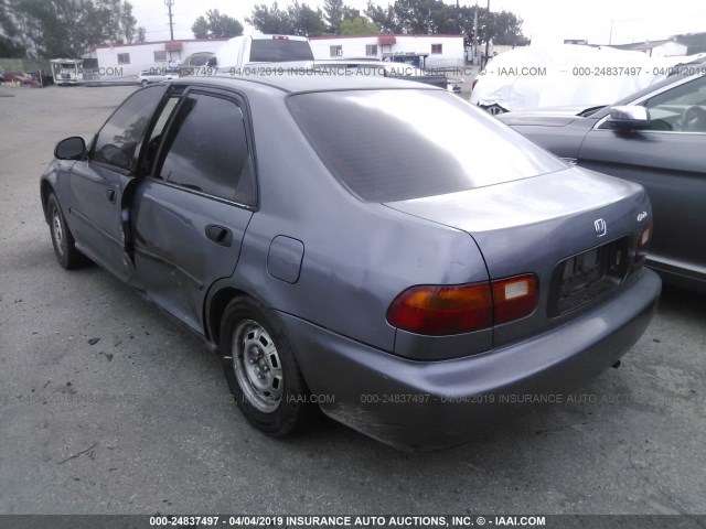 JHMEG8540RS018753 - 1994 HONDA CIVIC DX/LX GRAY photo 3