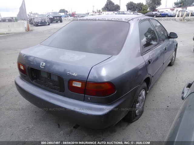 JHMEG8540RS018753 - 1994 HONDA CIVIC DX/LX GRAY photo 4