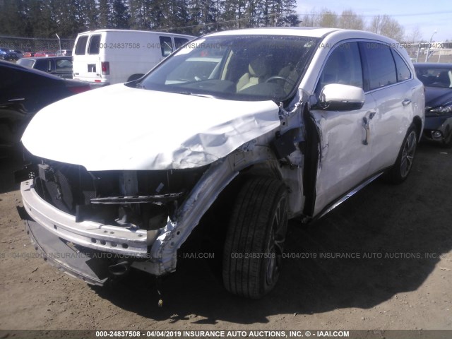 5FRYD4H53HB010774 - 2017 ACURA MDX TECHNOLOGY WHITE photo 2