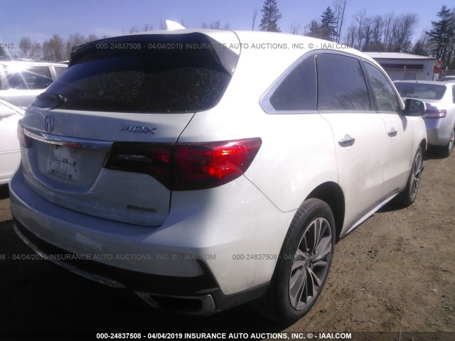 5FRYD4H53HB010774 - 2017 ACURA MDX TECHNOLOGY WHITE photo 4
