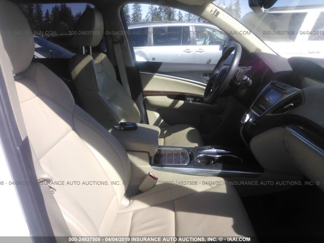 5FRYD4H53HB010774 - 2017 ACURA MDX TECHNOLOGY WHITE photo 5