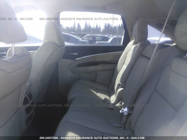 5FRYD4H53HB010774 - 2017 ACURA MDX TECHNOLOGY WHITE photo 8