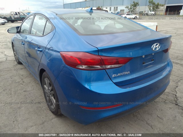 5NPD84LF1HH183215 - 2017 HYUNDAI ELANTRA SE/VALUE/LIMITED BLUE photo 3