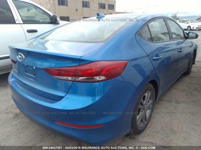 5NPD84LF1HH183215 - 2017 HYUNDAI ELANTRA SE/VALUE/LIMITED BLUE photo 4