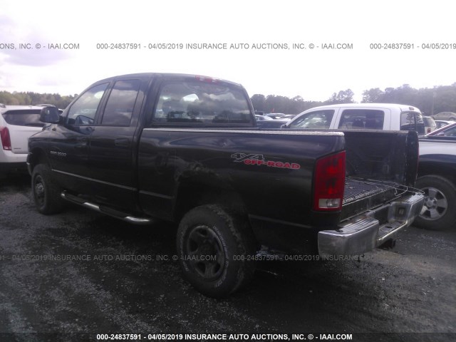 3D7KS28D85G749806 - 2005 DODGE RAM 2500 ST/SLT BLACK photo 3