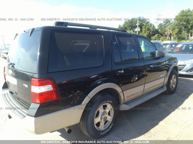 1FMFU17537LA41183 - 2007 FORD EXPEDITION EDDIE BAUER BLACK photo 4