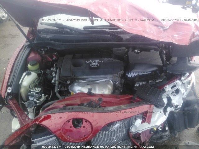 4T1BF3EK0AU047327 - 2010 TOYOTA CAMRY SE/LE/XLE RED photo 10