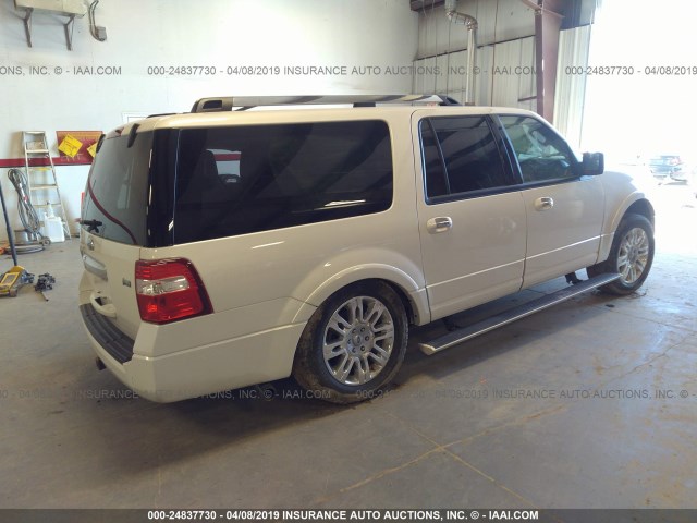 1FMJK2A52DEF00802 - 2013 FORD EXPEDITION EL LIMITED WHITE photo 4