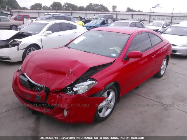 4T1CA38P35U052960 - 2005 TOYOTA CAMRY SOLARA SE/SLE RED photo 2