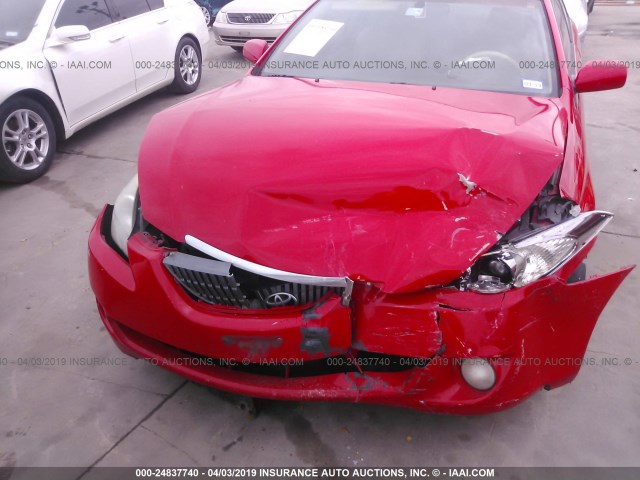 4T1CA38P35U052960 - 2005 TOYOTA CAMRY SOLARA SE/SLE RED photo 6