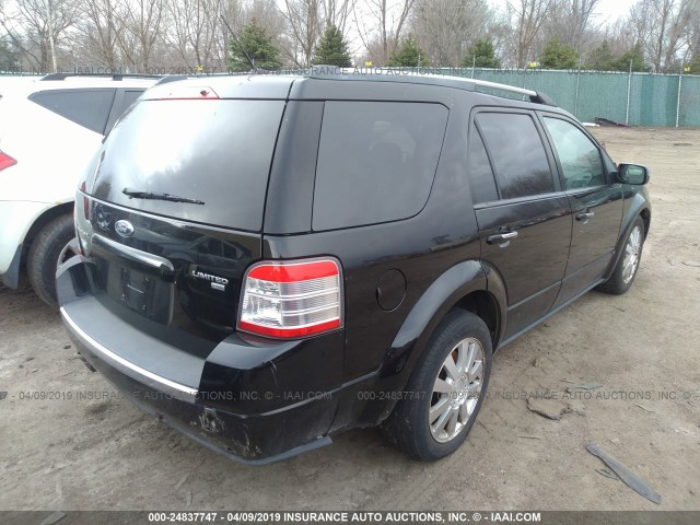 1FMDK06W48GA12528 - 2008 FORD TAURUS X LIMITED BLACK photo 4