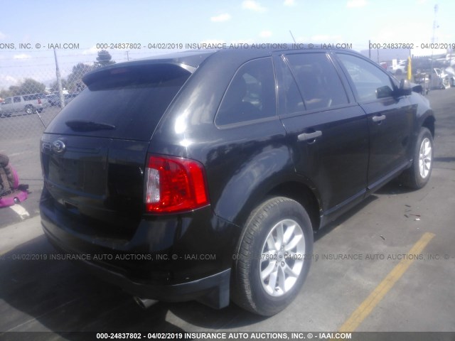 2FMDK3GC4EBA54190 - 2014 FORD EDGE SE BLACK photo 4