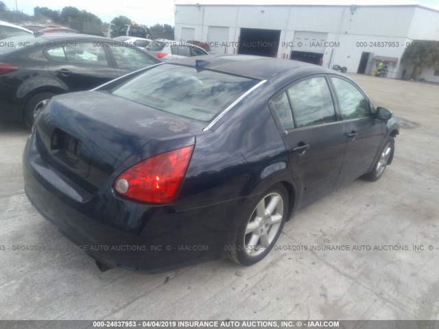 1N4BA41E84C834440 - 2004 NISSAN MAXIMA SE/SL BLUE photo 4