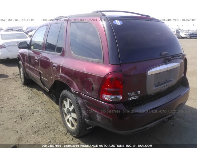 5GADT13S542374966 - 2004 BUICK RAINIER CXL RED photo 3