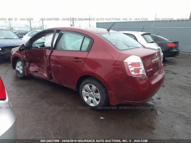 3N1AB61E38L734922 - 2008 NISSAN SENTRA 2.0/2.0S/2.0SL RED photo 3