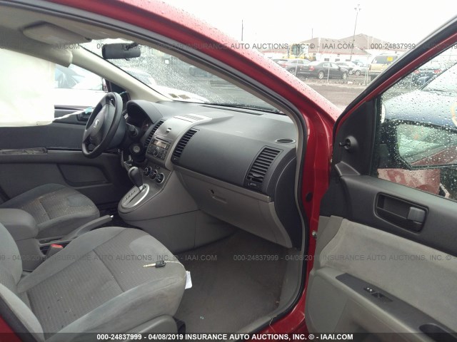 3N1AB61E38L734922 - 2008 NISSAN SENTRA 2.0/2.0S/2.0SL RED photo 5