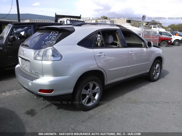 JTJHW31U360010662 - 2006 LEXUS RX 400 SILVER photo 4