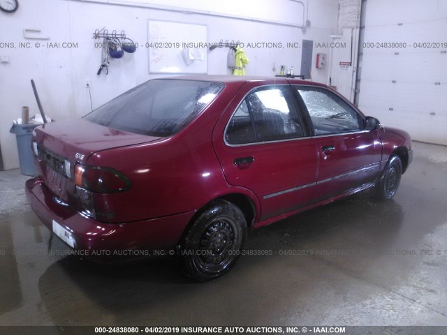 1N4AB41D4SC718732 - 1995 NISSAN SENTRA XE/GXE/GLE/BASE RED photo 4