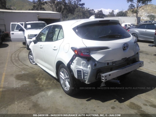 JTNK4RBE7K3038218 - 2019 TOYOTA COROLLA SE/XSE WHITE photo 3