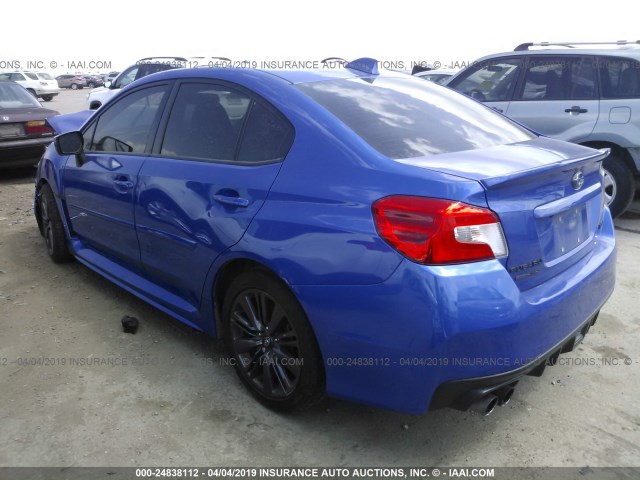 JF1VA1D69F8836171 - 2015 SUBARU WRX PREMIUM BLUE photo 3