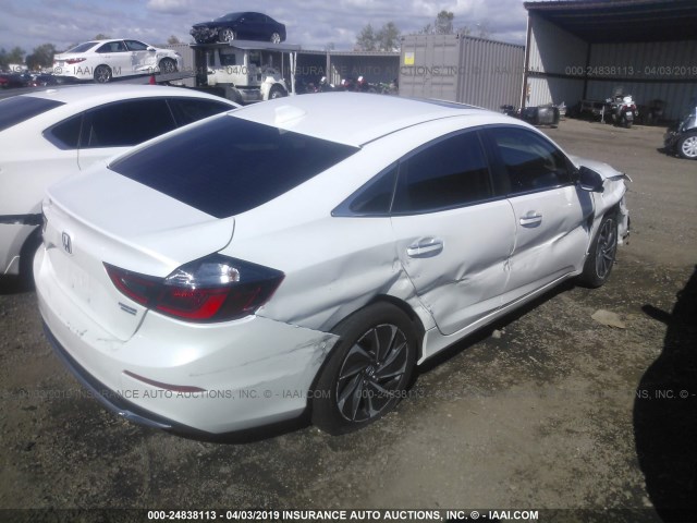 19XZE4F94KE014368 - 2019 HONDA INSIGHT TOURING WHITE photo 4