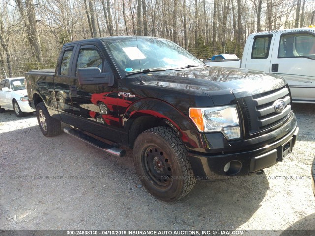 1FTRX14WX9FA80246 - 2009 FORD F150 SUPER CAB BLACK photo 1