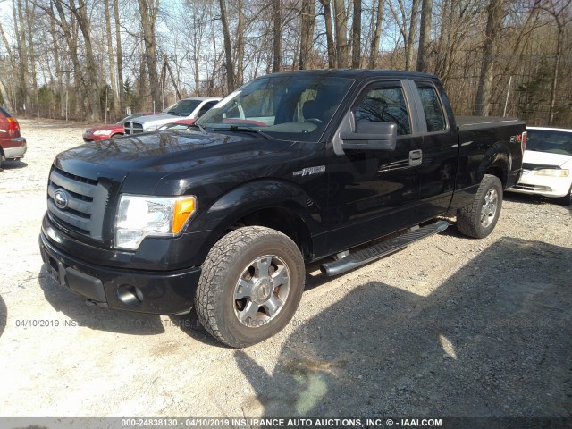 1FTRX14WX9FA80246 - 2009 FORD F150 SUPER CAB BLACK photo 2