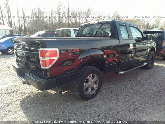 1FTRX14WX9FA80246 - 2009 FORD F150 SUPER CAB BLACK photo 4