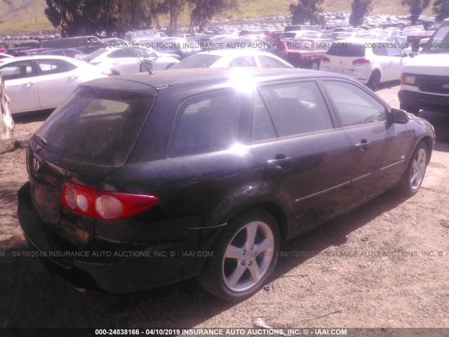 1YVFP82D645N56823 - 2004 MAZDA 6 S BLACK photo 4