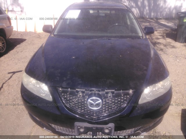 1YVFP82D645N56823 - 2004 MAZDA 6 S BLACK photo 6